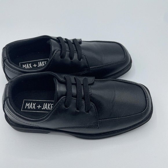 MAX + JAKE little boys non-marking lace up dress shoes in BLACK sz 11 - VGUC - Picture 4 of 8